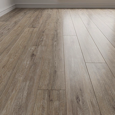 Engineered Wood Flooring in Dark Oak 3D model image 1 