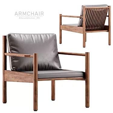 Elegant AVA Armchair Design 3D model image 1 