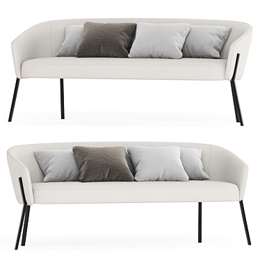 Contemporary BROSS WAM Sofa 3D model image 1 