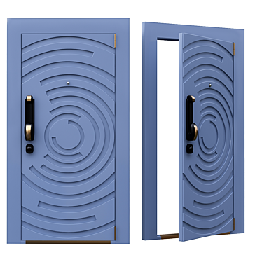 Modern Biometryk Entry Door 3D model image 1 