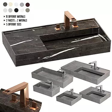 Modern Washbasin Set with Multiple Options 3D model image 1 