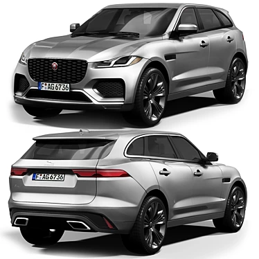 Luxury Jaguar F Pace Model 3D model image 1 