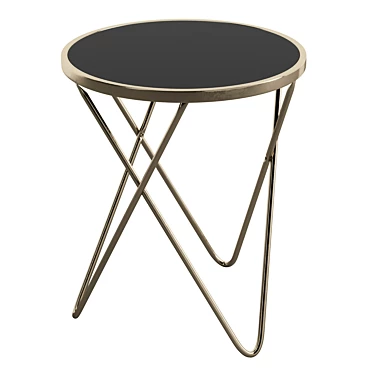 Side Table Black with Gold MERIDIAN
