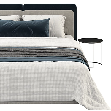 Luxury Tatlin Soft Bed Set 3D model image 1 