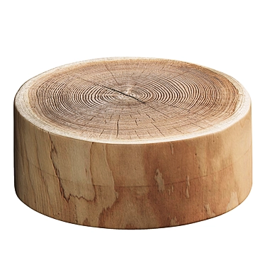 Eco Natural Cedar Side Table 3D model image 1 