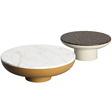 Convivial Tambor Drum Tables 3D model image 1 