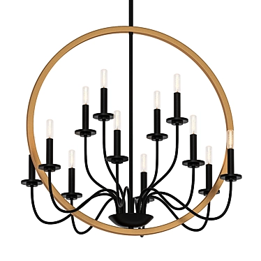 Luxury Modern Farmhouse Chandelier 3D model image 1 