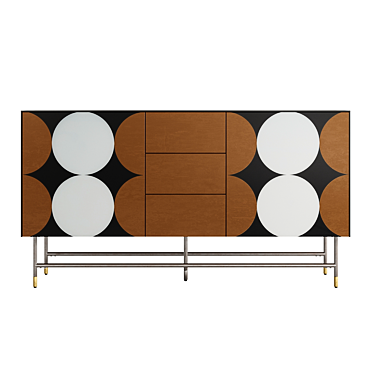 Modern Chic Oak Sideboard 3D model image 1 