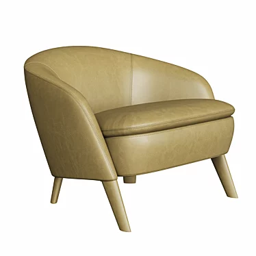 Modern Elegance: Molteni Sutton Armchair 3D model image 1 