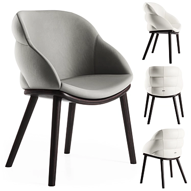 Sleek Camilla Chair Cattelan Style 3D model image 1 