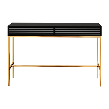 Osaka Black Brass Console Table 3D model image 1 