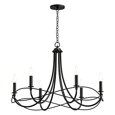 Elegant Sonnet Chandelier Fixture 3D model image 1 