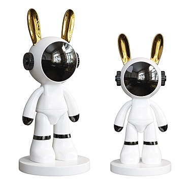 Handcrafted Bunny Decor Figure 3D model image 1 