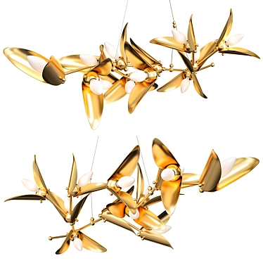 Elegant Lavra B Chandelier by Anzazo 3D model image 1 