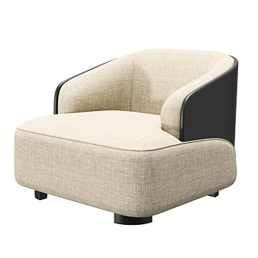 Luxury Rubelli Velour Armchair 3D 3D model image 1 