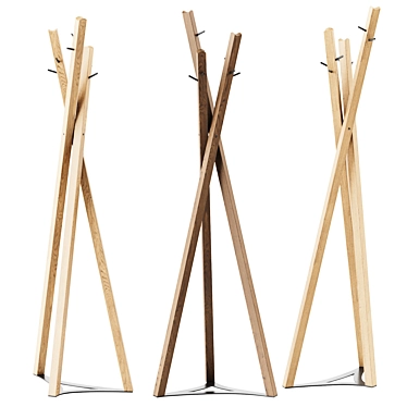 Modern Tobias Coat Rack Stand 3D model image 1 