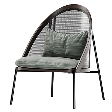 Contemporary Loie Lounge Chair 3D model image 1 