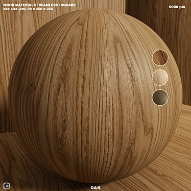  Seamless Oak Wood Material Set 3D model image 1 