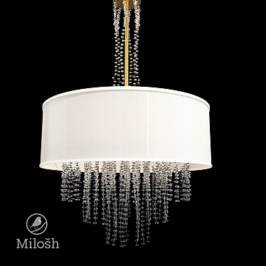 Elegant MILOSH Gold Chandelier 3D model image 1 
