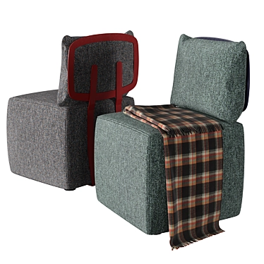 Elegant Gem Armchair for Interiors 3D model image 1 