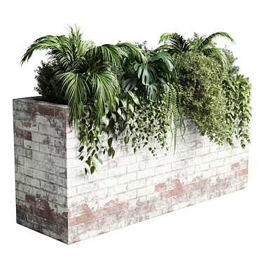 Brick Box Plants on Stand 3D model image 1 