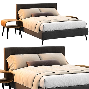 Sleek Twils Dread Bed Design 3D model image 1 