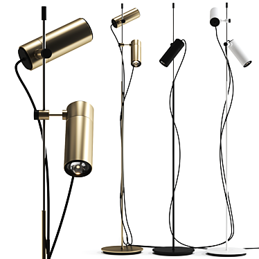 Focus Line Double Floor Lamp 3D model image 1 