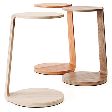 Modern Wood Table: 3 Colors 3D model image 1 