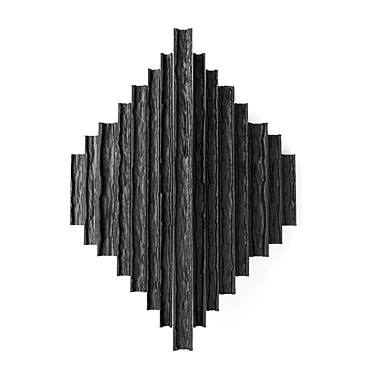 Geometric Wood Metal Wall Art 3D model image 1 
