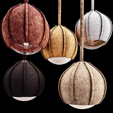 Luxury Leather Lamp for Interior 3D model image 1 