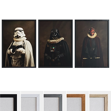 Star Wars Villains Portrait Frame Set 3D model image 1 