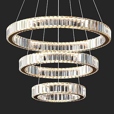 Bertolda 3 Rings Pendant Light 3D model image 1 