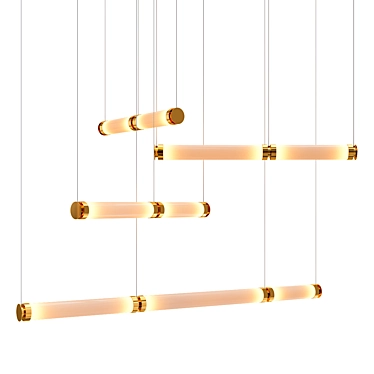 Elegant Luna Chandelier Accentuates Beauty 3D model image 1 