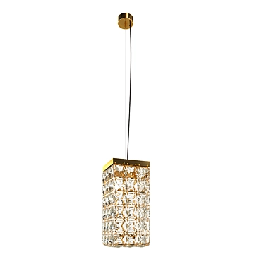 Quadrilux Chrome Gold Pendant 3D model image 1 