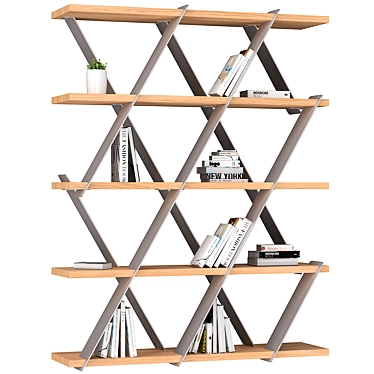 Modern 5-Shelf Storage Unit [1800x1400x410] 3D model image 1 