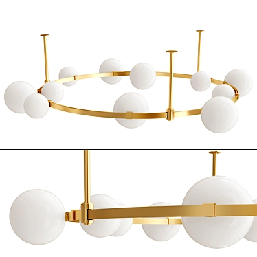 AUR BUBBLE Brass Pendant Lamp 3D model image 1 