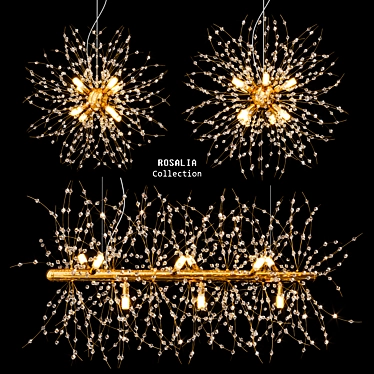 Elegant Rosalia Lighting Fixtures 3D model image 1 