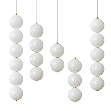 Spherical Glass Designer Lamps Stand 3D model image 1 