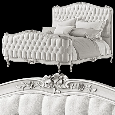 Eloquence Sophia Bed: Elegant Luxe 3D model image 1 