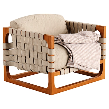 Cozy Modern Bungalow Armchair 3D model image 1 