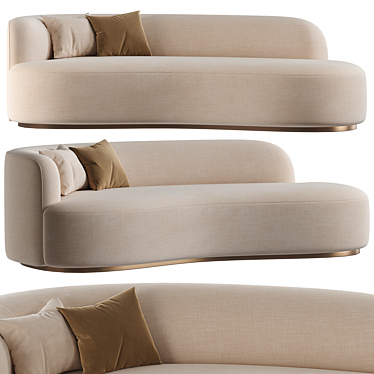 Elegant Modern Sofa by Eichholtz 3D model image 1 