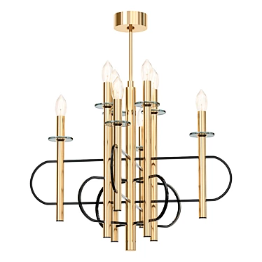 Elegant Brass Sciolari Chandelier 3D model image 1 