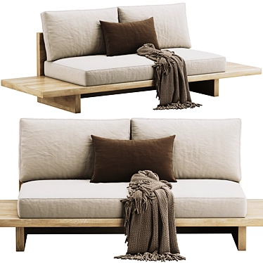 Modern Zen Urban Sofa 3D model image 1 