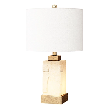 Eloise Alabaster LED Table Lamp 3D model image 1 