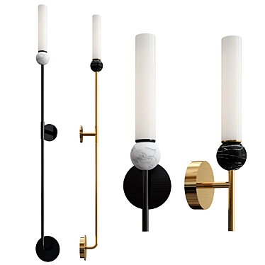 Title: Modern DELIE LED Wall Lamps 3D model image 1 