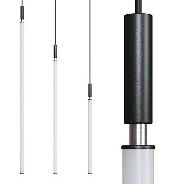LED Rod Pendant Lamp Collection 3D model image 1 