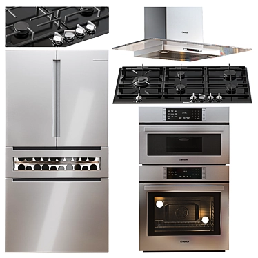 Bosch Appliances Set: 4 Models 3D model image 1 