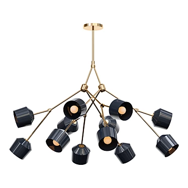 Elegant Forchette 12 Chandelier 3D model image 1 