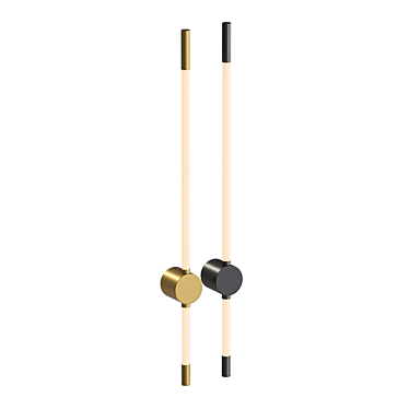 Cylindrical LED Wall Light Fixture 3D model image 1 