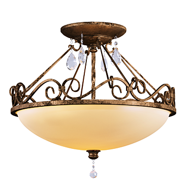 Feiss Chateau Crystal Ceiling Light 3D model image 1 
